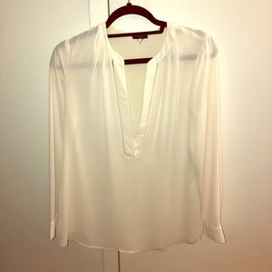 White silk blouse